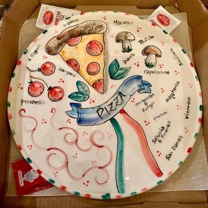 Hand painted Pizza Plate from Italy